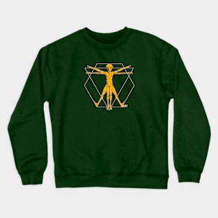 Vitruvian Alien Orange Crewneck Sweatshirt